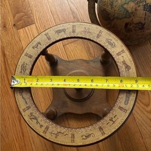Vintage Zodiac Wooden Globe